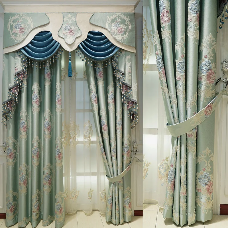 

Semi-shading of European High Precision Yarn-dyed Jacquard Curtains for Living Dining Room Bedroom.