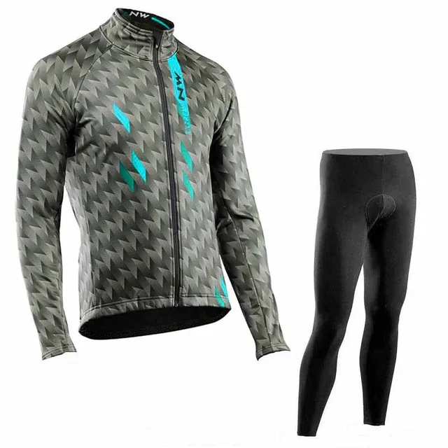NW new Cycling Jersey long sleeve set mountain bike Cycling Clothing set Spring Autumn Clothing Ropa Ciclismo Hombre C25