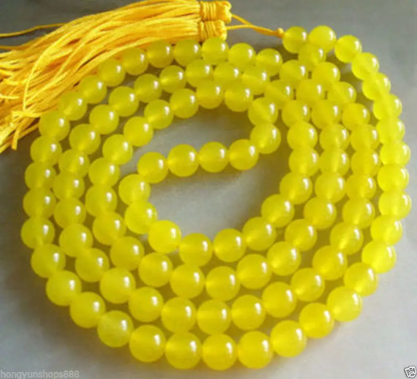 Free Shipping &gt&gtVintage asia Tibetan 108 Golden Jade Prayer Buddha Bead Necklace 8mm | Украшения и аксессуары