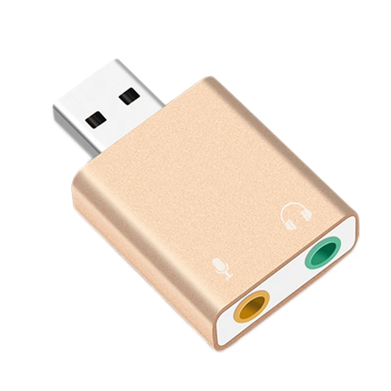 Звуковая карта с интерфейсом Usb 7 1 внешний Jack 3 5 мм адаптеру головного телефона