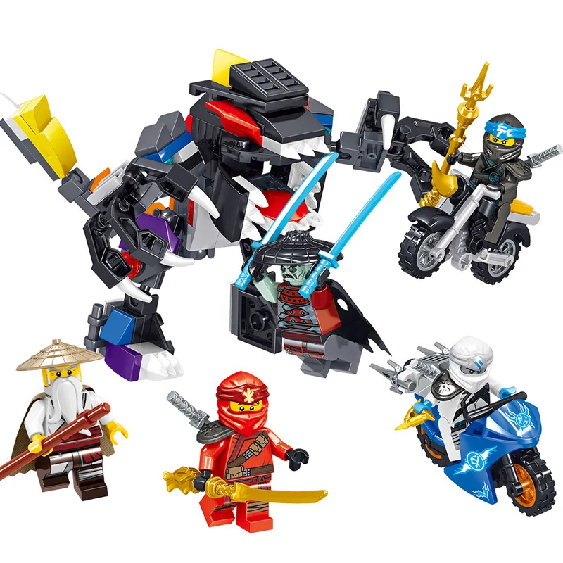 

New Creative Super Hero Ninja Motorcycle Heavy locomotive Building Block Bricks Toys Compatible with all major brands blocks