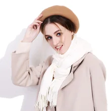 Модная шерстяная шапка, вязаный берет для женщин, женская шапка, осенняя и зимняя теплая британская дикая японская шапка, шапки, однотонные