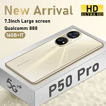 

Global Version P50 Pro Qualcomm 888 5G 7.3 Inch Celular Android 12 6800mAh Smartphone 16GB 1T 64MP Cellphone HD 4G Mobile Phone