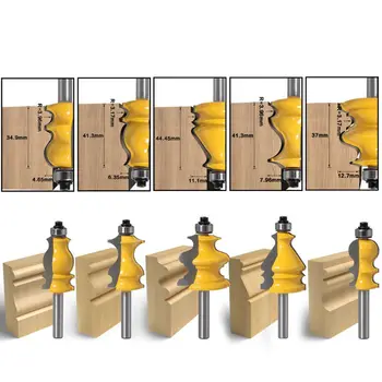 

8mm Shank Molding Handdrail Router Bit Architectural Groving Cutter For Woodwork C90A