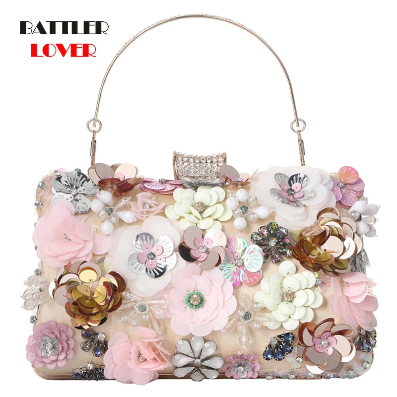 floral clutches and evening bags