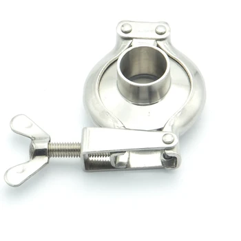 

304SS Sanitary Pipe Fitting Set 32mm Pipe OD Sanitary Weld Ferrule + 1.5" Tri Clamp + Silicon Gasket + End Cap For Home Brew