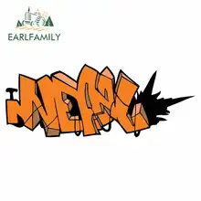 EARLFAMILY 13cm x 9.7cm Explosion Graffiti Piece Oem Cartoon Funny Car Stickers Vinyl JDM 3D DIY RV VAN Accessories Fine Decal