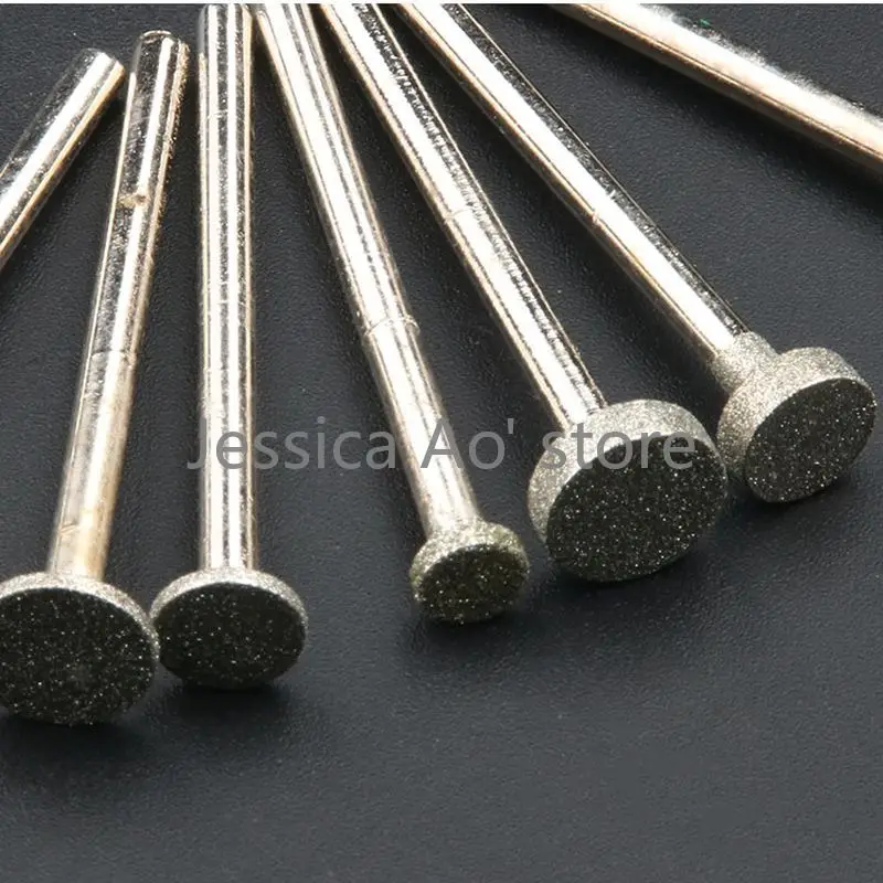 10pcs 6-12mm Round Disc Sanding Tools Engraving Machine Diamond Grinding Heads T Shape Jade Carving Polishing Cutters | Инструменты
