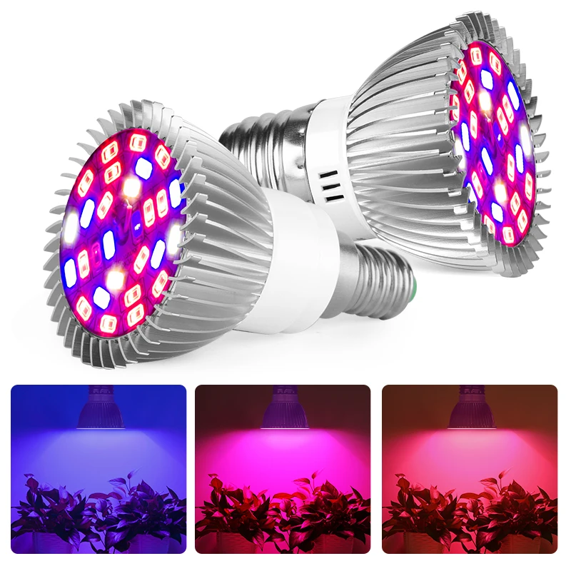

HKKZI Growing Lamps LED Grow Light AC85-265V Full Spectrum Plant Lighting Fitolampy For Plants Flowers Seedling Cultivation