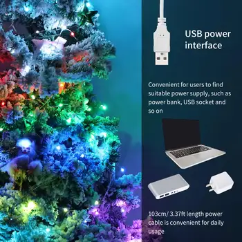 

5/10M LED String Light Copper Wire Fairy Light Garland RGB USB WIFI Bluetooth Remote Control Home Christmas Wedding Party Decor