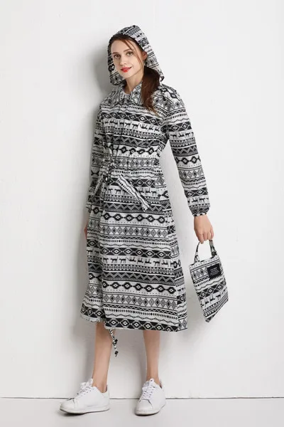 Длинный переносной плащ для путешествий, Женский пончо, водонепроницаемый пуловер, Женская дышащая дождевик, Chubasquero Mujer - Цвет: Темно-серый