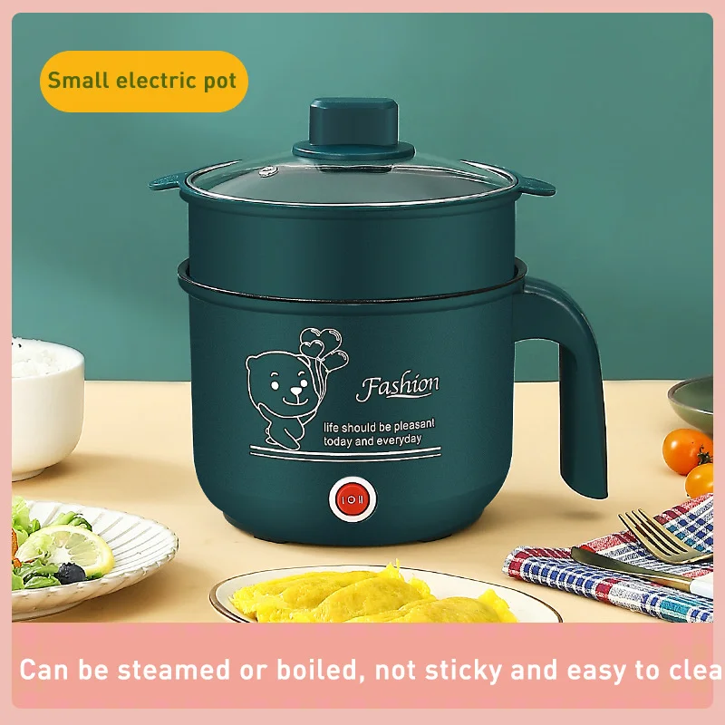 Min Cooking Pot Multifunction Electric Rice Cooker Kitchen Single Double Layer Hot Non-stick Pan 220V Appliances | Бытовая техника