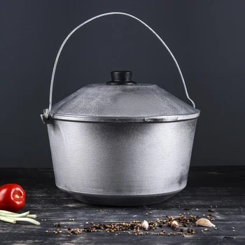 

Aluminum cauldron "Camping", 10 l, with lid and bow