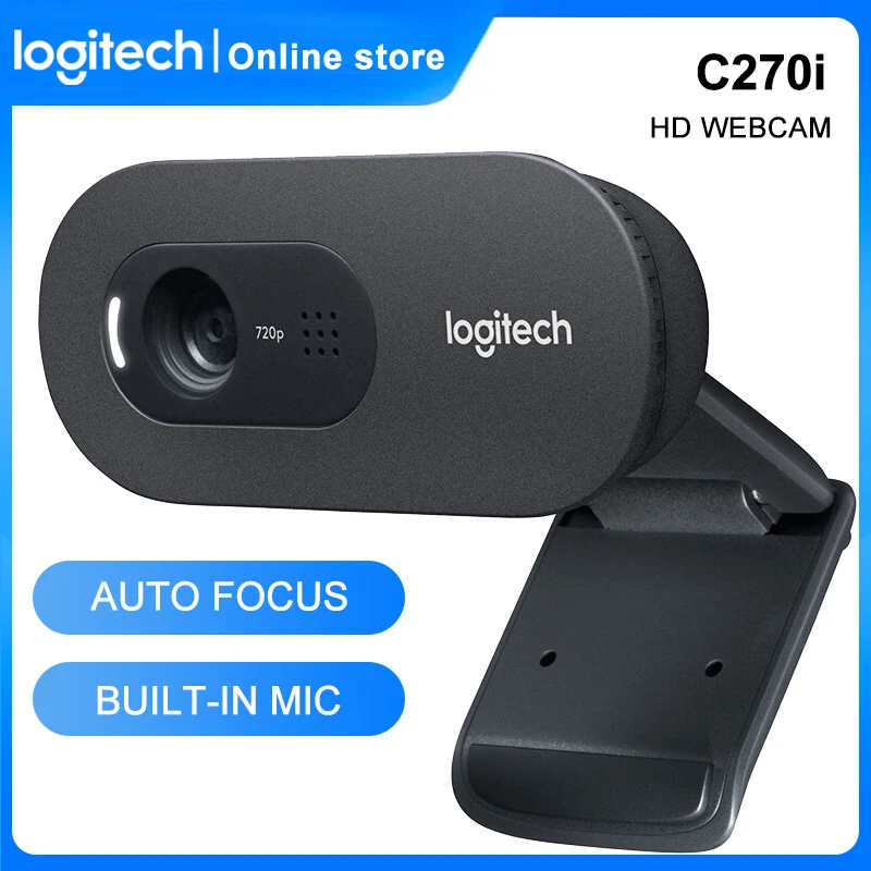 

Logitech C270i HD Video 720P Camera Built-in Micphone USB2.0 Widescreen Camera Free Drive Webcam for PC Web Chat Camera C270