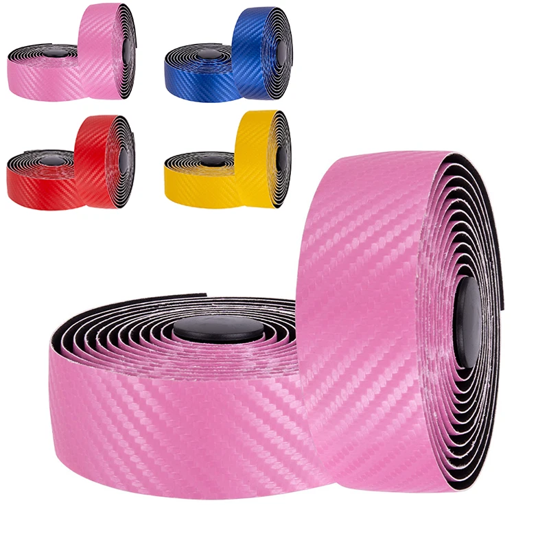 Road Bike Carbon Fiber Handlebar Tape Bicycle Bar Wrap Anti-slip Belt Strap