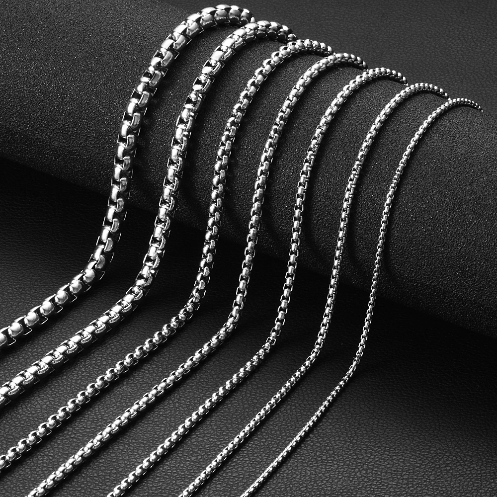 

10pcs/lot 316 Stainless Steel Necklace and Bracelet Chain DIY Jewelry Findings Multi Sizes with Lobster Claw Clasps S-005*10