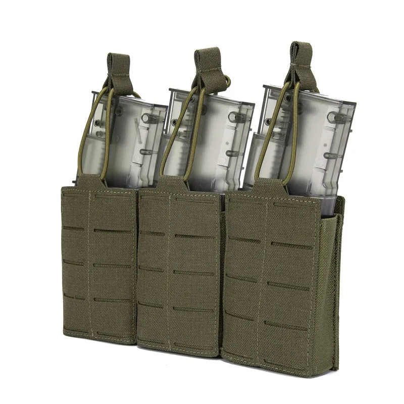 Bc Laser Cut Triple Molle Pouch 5.56Mm Mag Military Triple Molle Pistol M4 Magazine Pouch