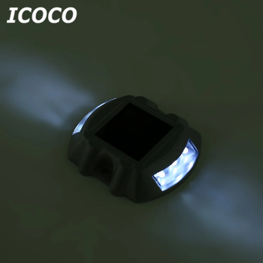 ICOCO 6 светодиодов солнечной энергии алюминиевый сплав Спайк светильник дорожный сигнал светильник вилла Пейзаж приводной светильник водонепроницаемый дорожный путь лампа