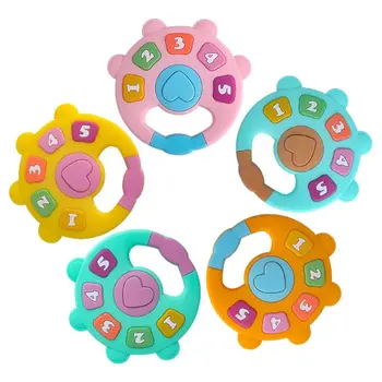 

Baby Creative Numbers Silicone Teether Newborn Infant Molar Stick Toddler Chewing Teething Toy