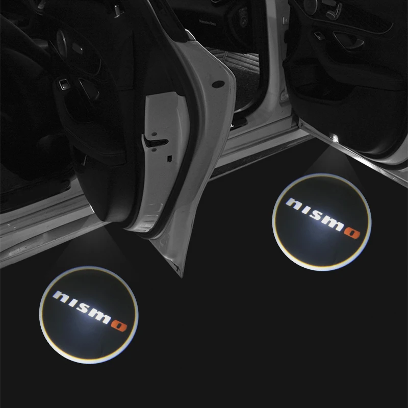 2x2019 автомобильный Стайлинг беспроводной светодиодный Автомобильный Дверной Добро пожаловать логотип Световой Лазерный проектор призрачная лампа для Nissan Nismo Tiida Teana Almera Juke