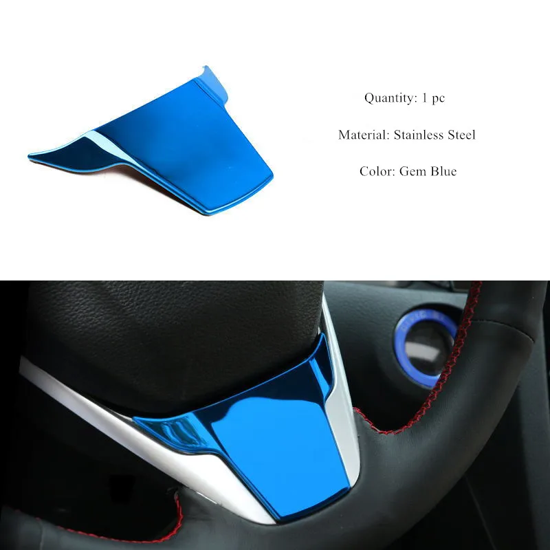 Накладка на руль автомобиля для Honda 10th generation Civic- интерьер ABS углеродное волокно украшения Аксессуары - Название цвета: blue