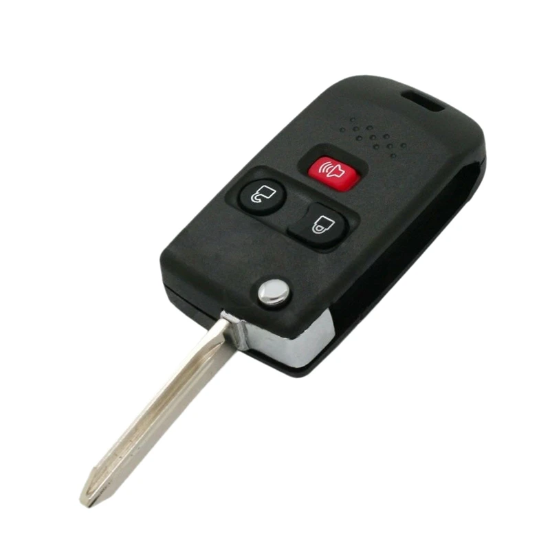 

Flip Key Shell + Key Blank Refit Remote Key Fob 3 Button Fit for Ford Mazda Mercury