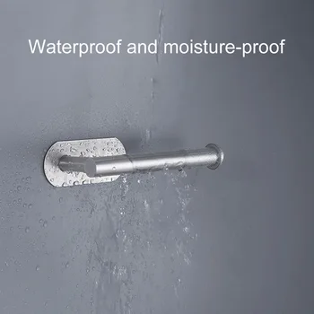 

Toilet Paper Holder Stainless Steel Self-adhesive Wall Toilet Roll Hanger Bar Bathroom Lavatory Dispenser Good Quality