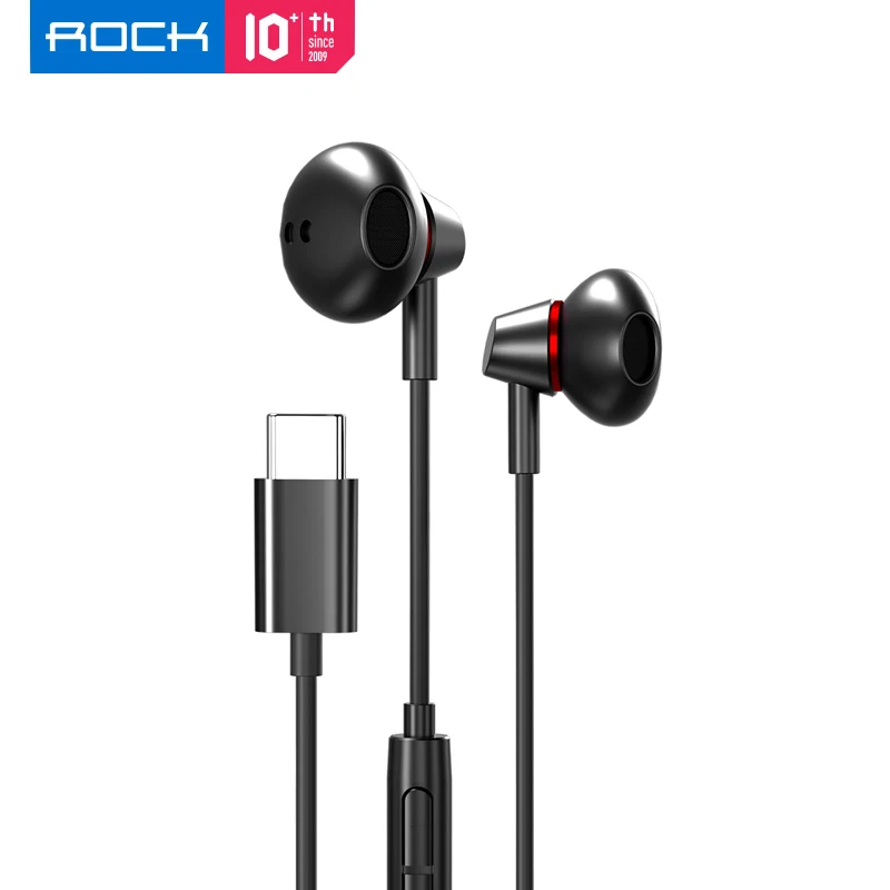 USB Type C Earphones Wired Control with Mic In Ear Headset Music DAC USB C Earbuds Stereo Sport Headset for Mi 10 