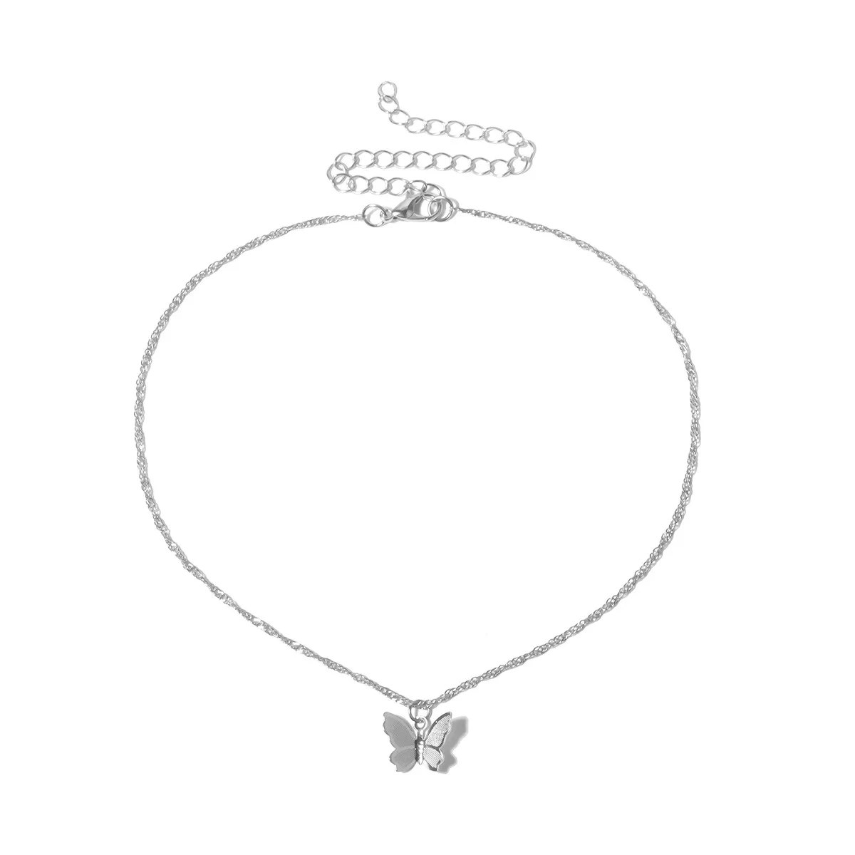 Массивное ожерелье, винтажное ожерелье-чокер, подвеска, очаровательный подарок для женщин, друзей, на удачу, слон, стрекоза, Бабочка, ожерелье s - Окраска металла: 002