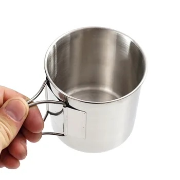 

4 Pcs Camping Outdoor Portable Space Saving Stainless Steel Picnic Cooking Bowl Folding Cup Set Hiking Heat Resistant Tableware