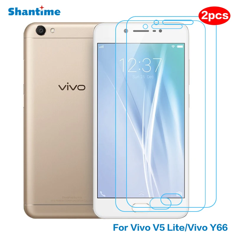 2 шт закаленное стекло для Vivo V5 Lite HD защитная пленка экрана Y66 стеклянная