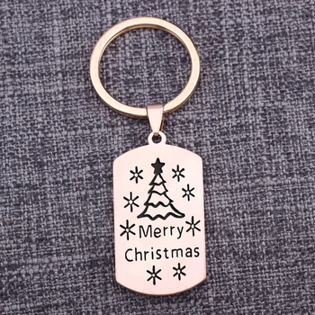 

Keepsake Jewelry Stocking Stuffer Gift Kids Dog Tag Pendant Key Holders Merry Christmas Men Present Keychain Children Gifts