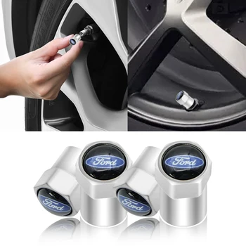 

4pcs Car Tire Wheel Valve Cap Car Decoration Cover for Ford Mk2 Mk3 Mk4 Mk5 Mk7 Fiesta FOCUS 2 3 4 5 Car Accessories