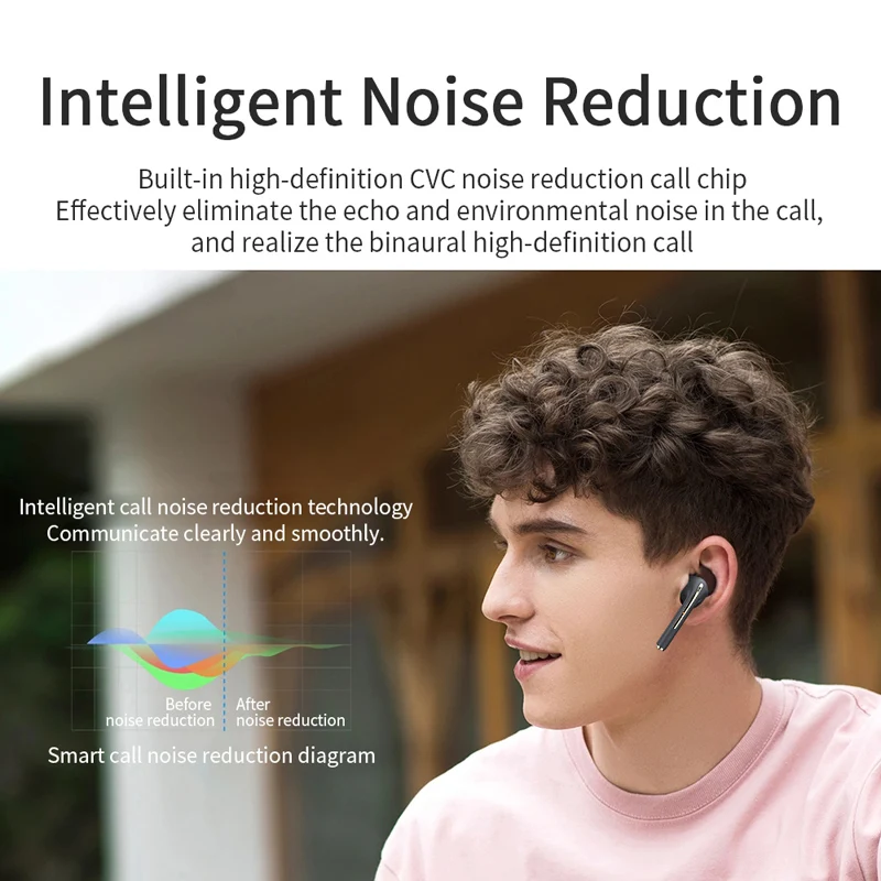 Oppselve TWS Bluetooth Earphones Music Earbuds Business Headset Touch Control Wireless Earpieces For Xiaomi Huawei iPhone