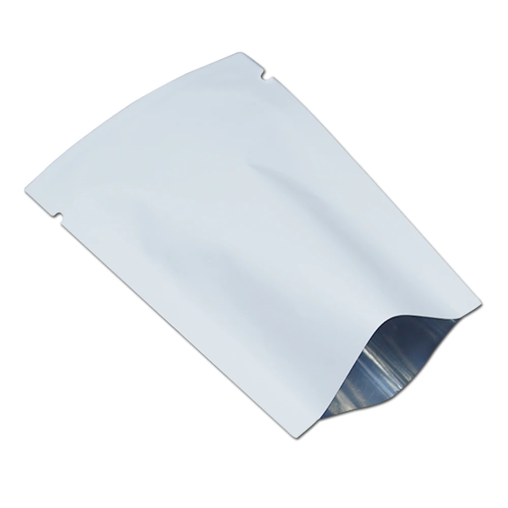Frosted White Aluminum Foil Bag Open Top Mylar Pouch Heat Sealing Vacuum Package Bags for Sugar Snack Coffee Storage Packaging Frosted White Aluminum Foil Bag Open Top Mylar Pouch Heat Sealing Vacuum Package Bags for Sugar Snack Coffee Storage Packaging