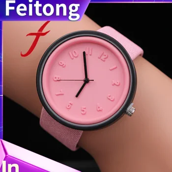

Watches For Women Bracelet Unisex Simple Fashion Number Watches Quartz Canvas Belt Wrist Watch Clock Dress Wristwatch Luxury
