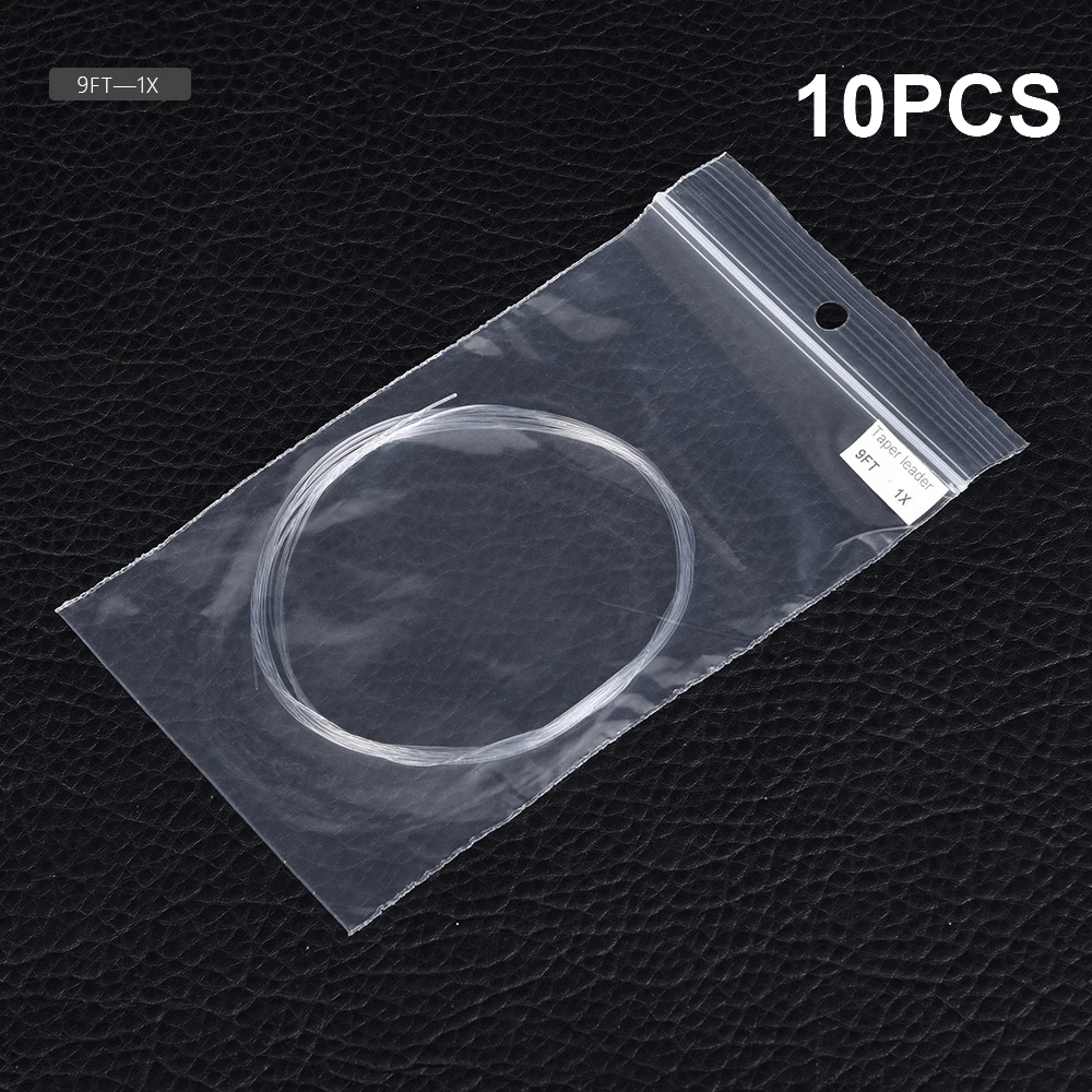 

10 Pcs 2m Outdoor Fly Fishing Tapered Leader 9ft/2meters 0X/1X/2X/3X/4X/5X/6X Fly Leader Lines Clear Nylon Line