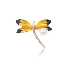 Горячая Распродажа стиль крутой с жемчугом Стрекоза нагрудник женский цвет масло капля насекомых корсаж Европа и Америка аксессуары