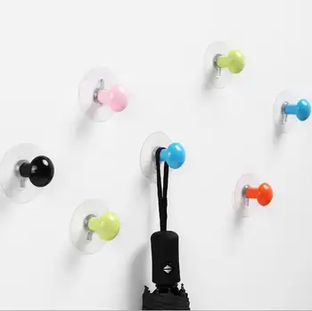 

Mushroom head hook no trace stickers non-slip glass strong adhesive hook kitchen bathroom no trace nail