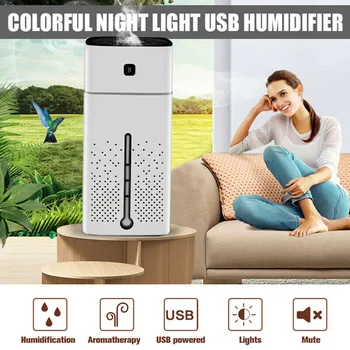 

Newly 1000ML Air Humidifier USB Diffuser Essential Oil 7 Color LED Night Light Low Noise CTN88