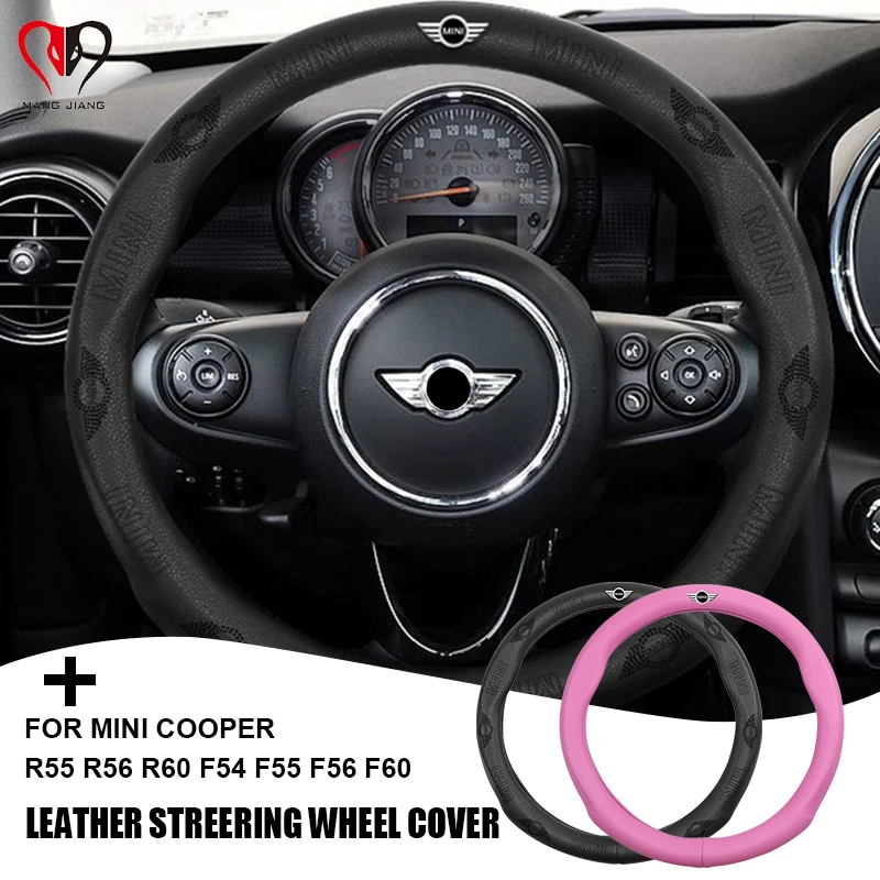 For Mini cooper R55 R56 R60 F54 F55 F56 F60 One Clubman Countryman 38cm Steering Wheel cover Protector interior Car accessories