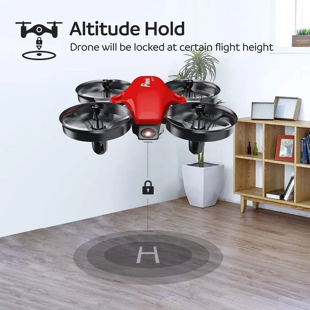Potensic A20 Red RC Mini Drone Easy to Fly Helicopter RC Quadcopter for Kids and Beginners Headless Mode Remote Control Toys 2