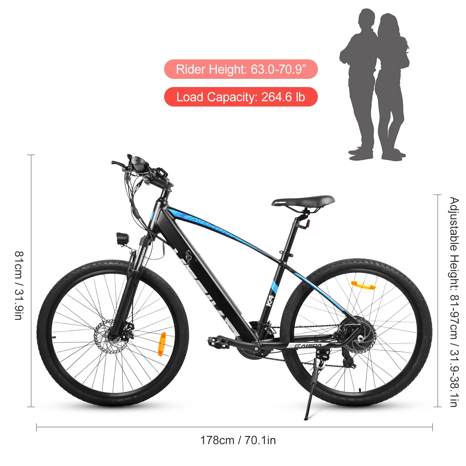27.5'' Electric Mountain Bike 350W E 