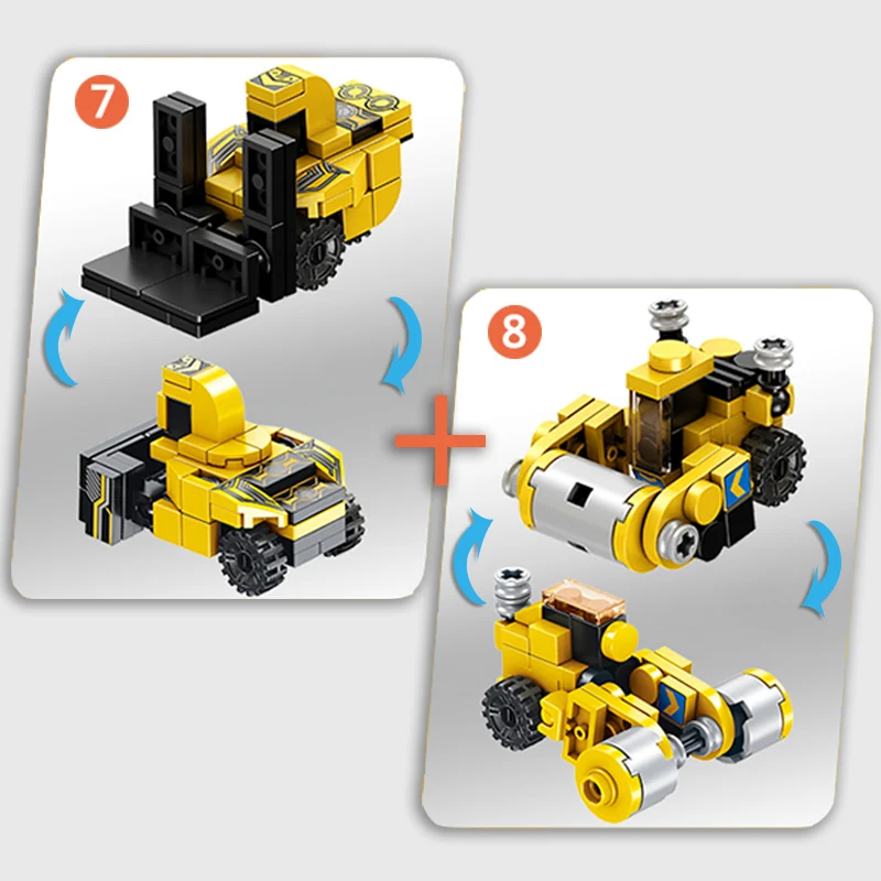 Строительные блоки Городской Проект Mecha 12в1 каменный автомобиль городской Строительный кирпич деревянный захват грузовик кран укладки игрушки Миксер для детей мальчик