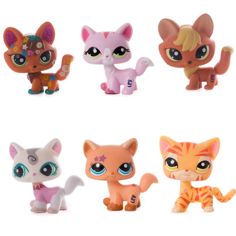 Оригинальная маленькая кошка LPS Pet Shop редкая стоячая мини фигурка для эрекции