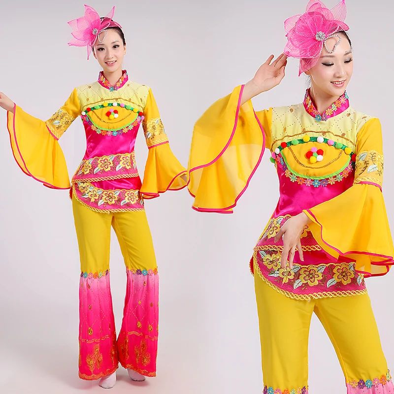 Hanfu yangko clothing women's drama national costume modern square dance stage performance traditional Chinese dance costume