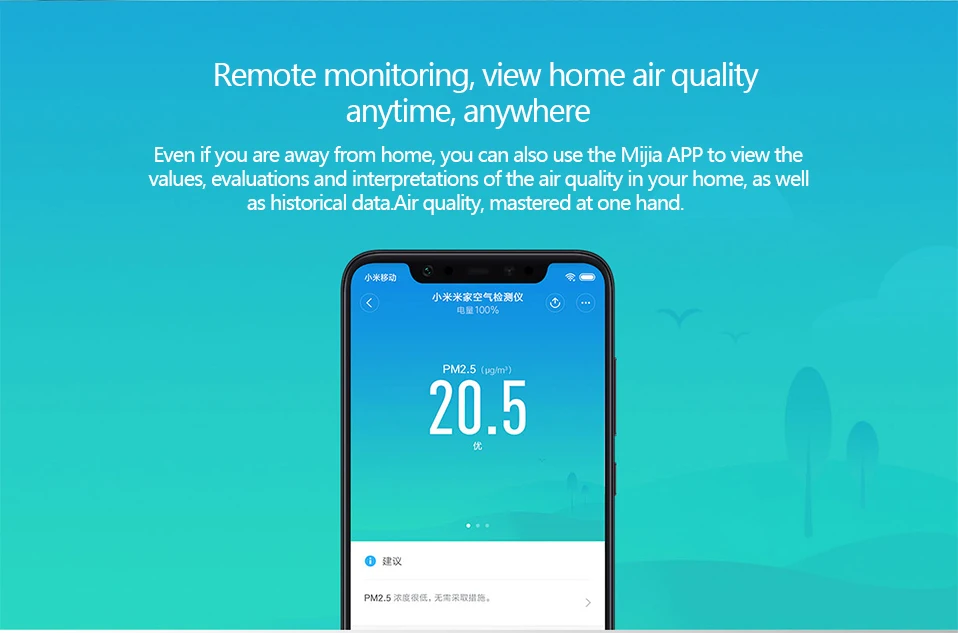 Xiaomi Mijia тестер качества воздуха удаленный мониторинг Smartmi PM2.5 измерение температуры и влажности 3,97-дюймовый HD сенсорный экран