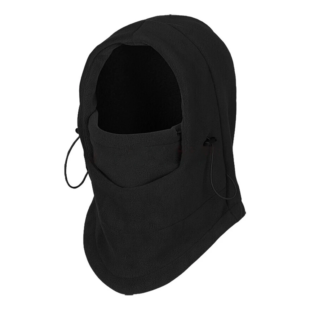 Мужская зимняя Флисовая теплая Лыжная Шапка Snood шапка с капюшоном мотоциклетная