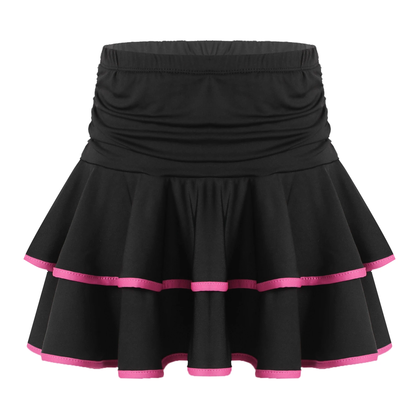 Falda de baile para niños y niñas, vestido de baile de Samba Chacha en el interior con pantalones cortos, minifalda actuaciones baile| - AliExpress