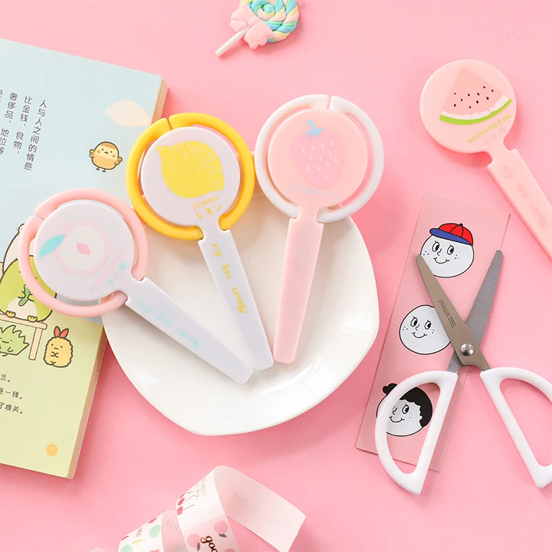 1 шт. безопасные детские ножницы милый леденец Kawaii подарок для детей Канцтовары